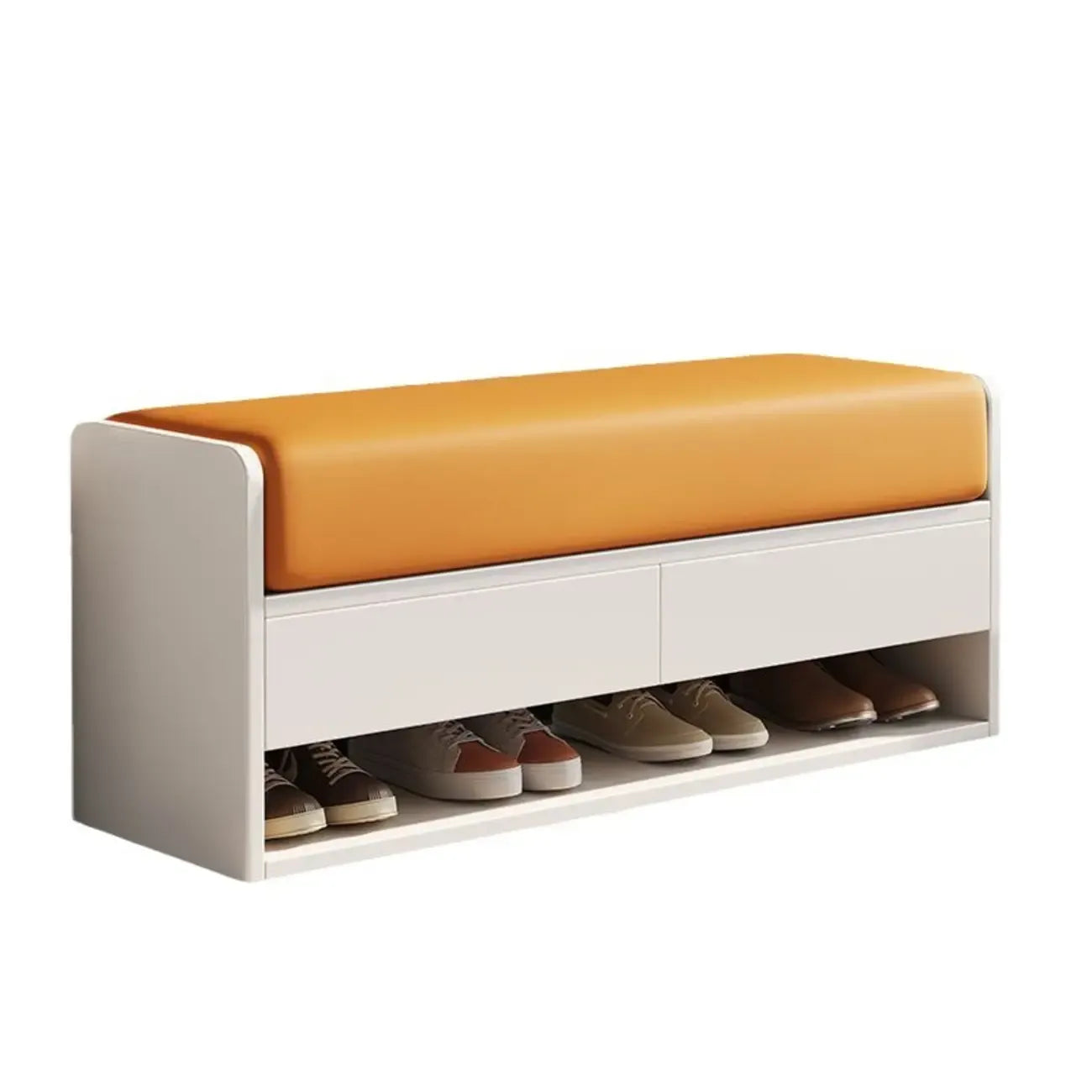 Banc à chaussures en bois autoportant pour entrée