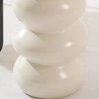 Table d'appoint ronde minimaliste en fibre de verre pour salon
