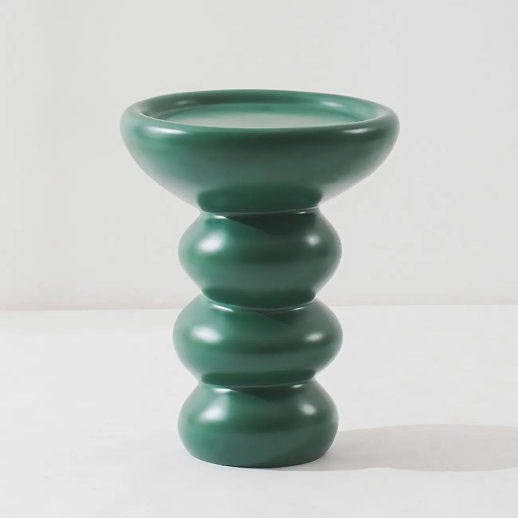 Table d'appoint ronde minimaliste en fibre de verre pour salon