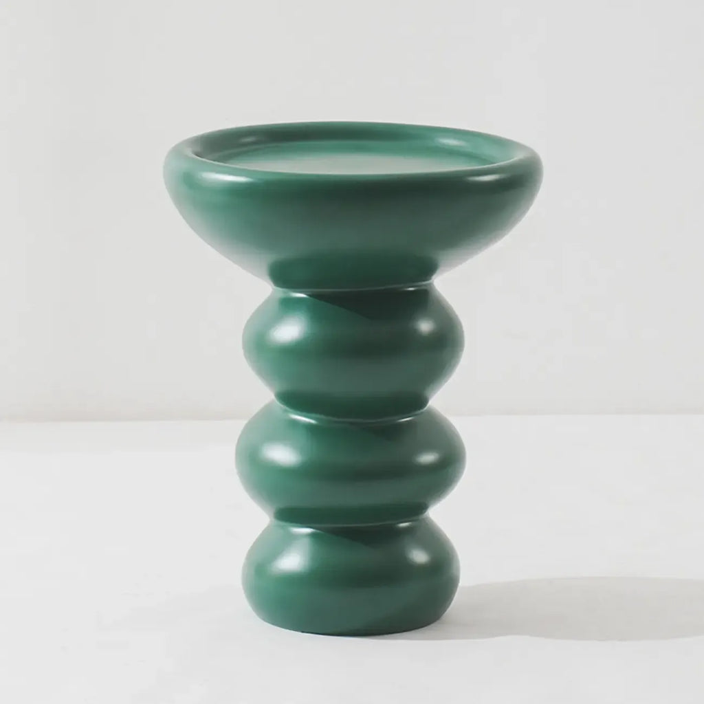 Table d'appoint ronde minimaliste en fibre de verre pour salon