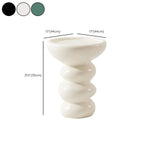 Table d'appoint ronde minimaliste en fibre de verre pour salon