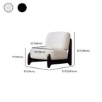 Fauteuil crapaud moderne en tissu noir avec coussin