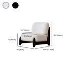 Fauteuil crapaud moderne en tissu noir avec coussin