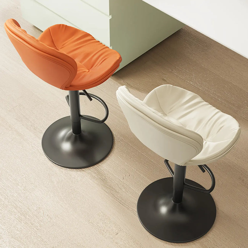 Tabourets de bar pivotants à oreilles en similicuir moderne pour la maison
