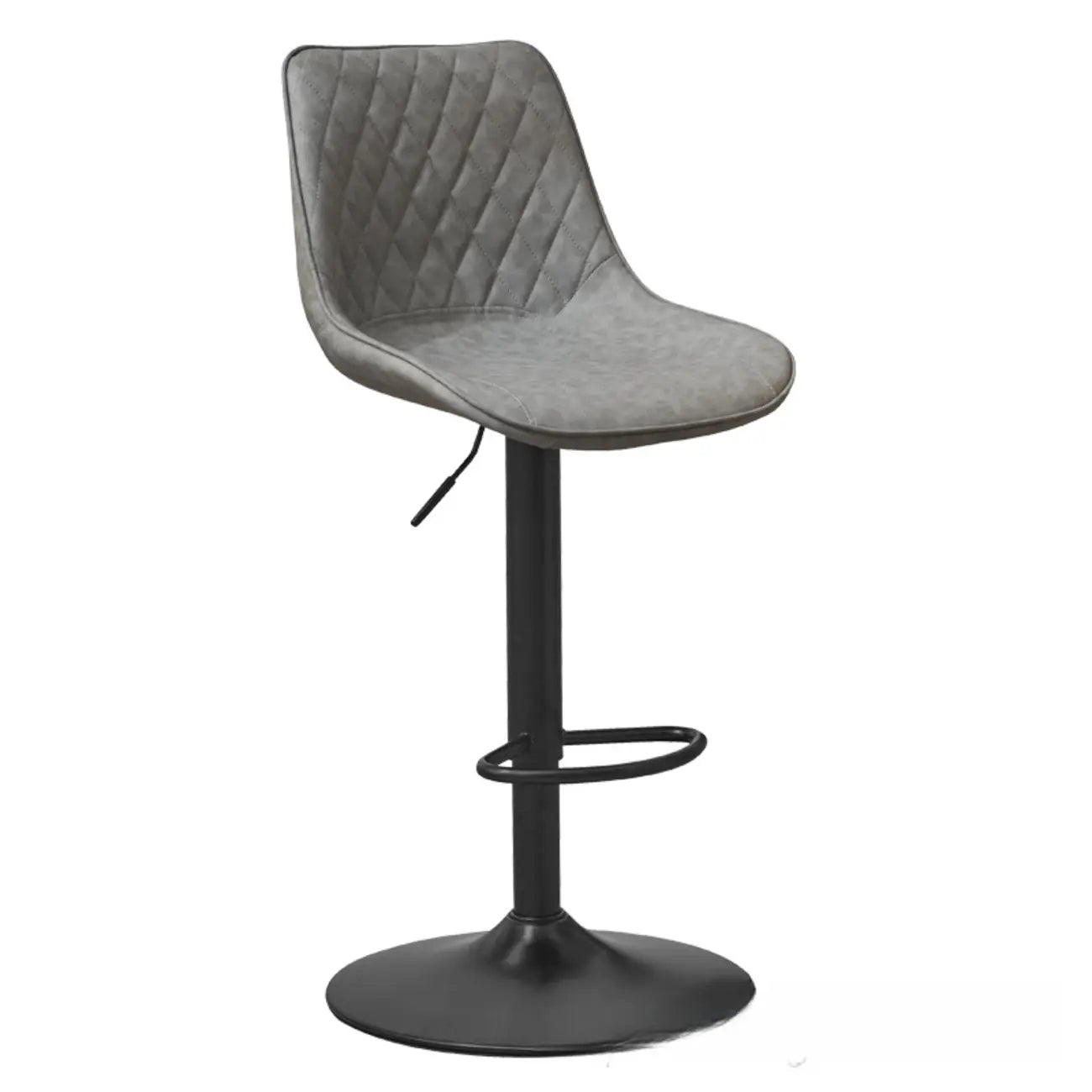 Tabouret de bar pivotant et réglable en cuir capitonné chic