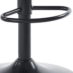 Tabouret de bar pivotant et réglable en cuir capitonné chic