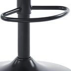 Tabouret de bar pivotant et réglable en cuir capitonné chic