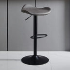 Tabourets de bar pivotants réglables en cuir vert moderne Saddle Fax
