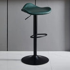 Tabourets de bar pivotants réglables en cuir vert moderne Saddle Fax
