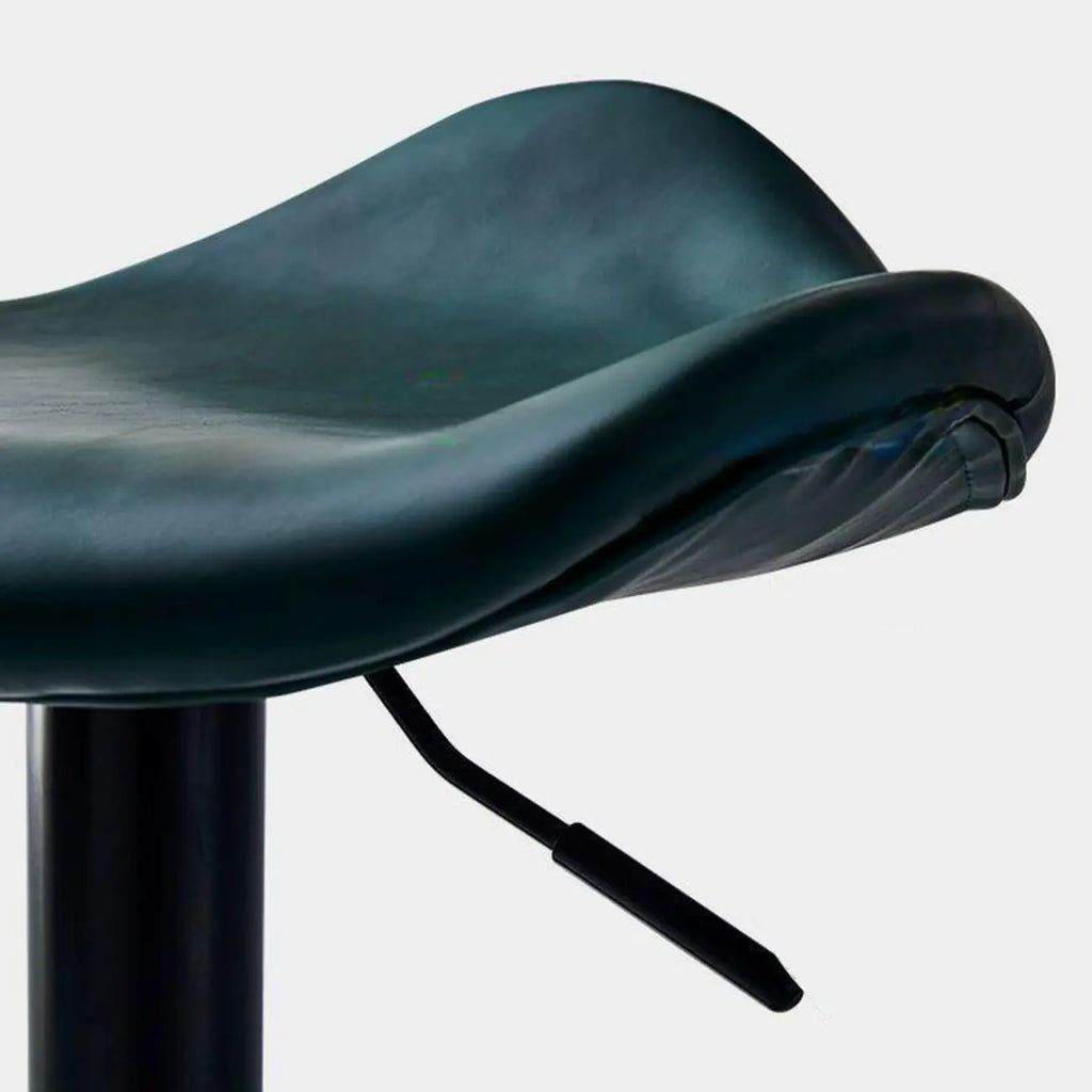 Tabourets de bar pivotants réglables en cuir vert moderne Saddle Fax