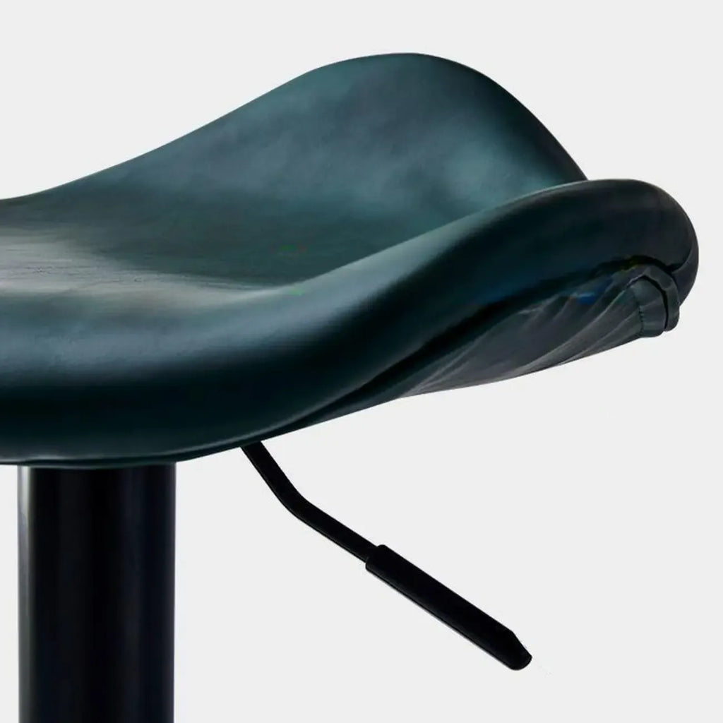 Tabourets de bar pivotants réglables en cuir vert moderne Saddle Fax