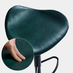Tabourets de bar pivotants réglables en cuir vert moderne Saddle Fax