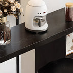 Tables de bar modernes en bois noir avec rangement