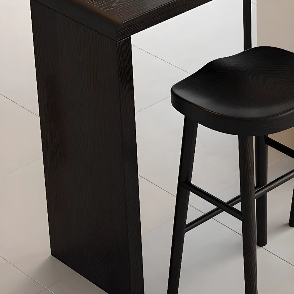 Tables de bar modernes en bois noir avec rangement