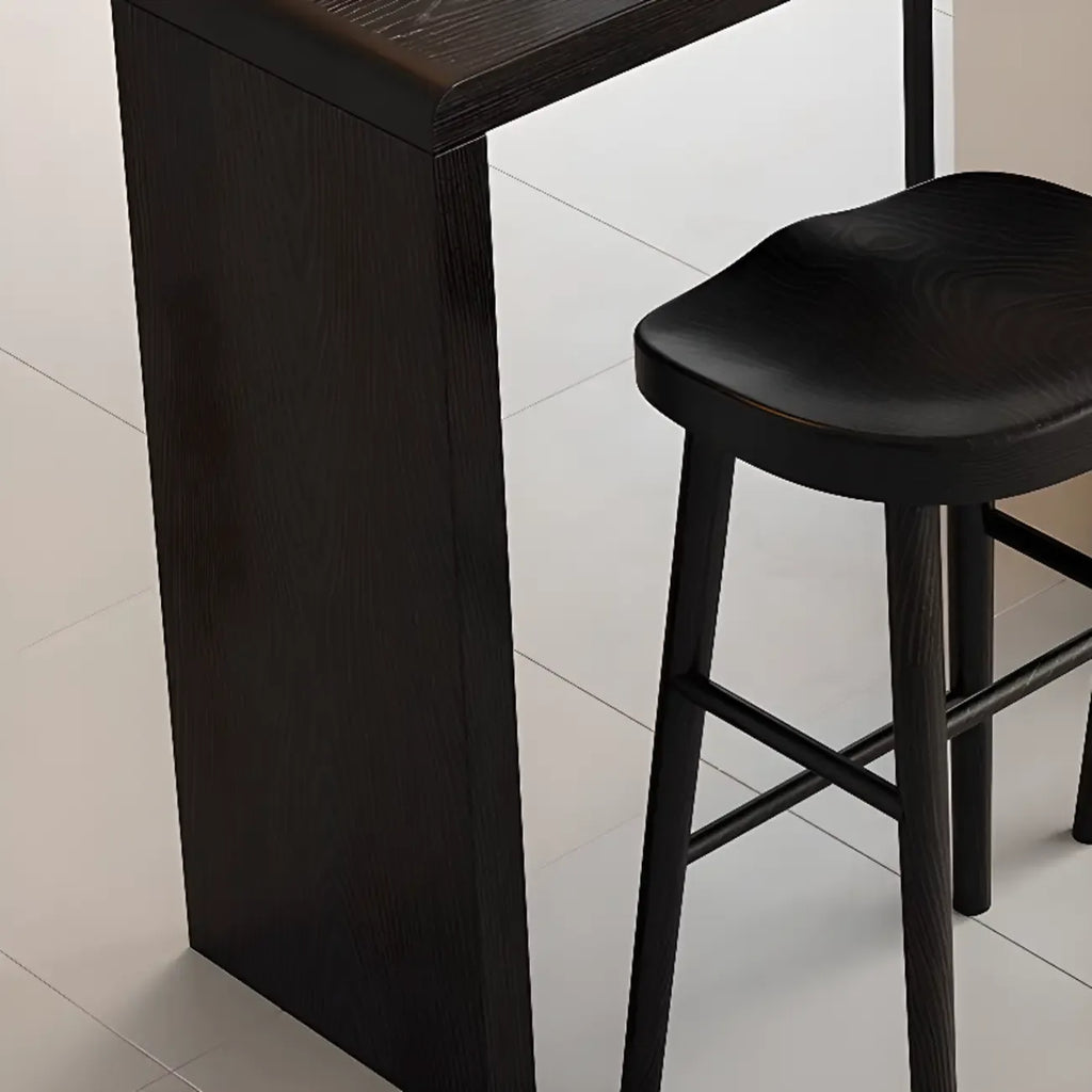 Tables de bar modernes en bois noir avec rangement