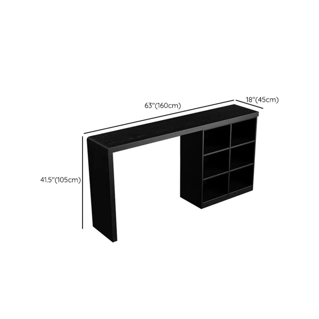 Tables de bar modernes en bois noir avec rangement