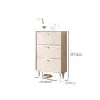 Meuble à chaussures d'entrée en bois beige avec rangement dissimulé