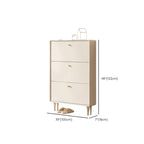 Meuble à chaussures d'entrée en bois beige avec rangement dissimulé