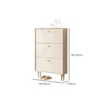 Meuble à chaussures d'entrée en bois beige avec rangement dissimulé