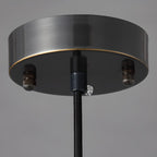 Suspension cylindrique moderne en pierre verte noire