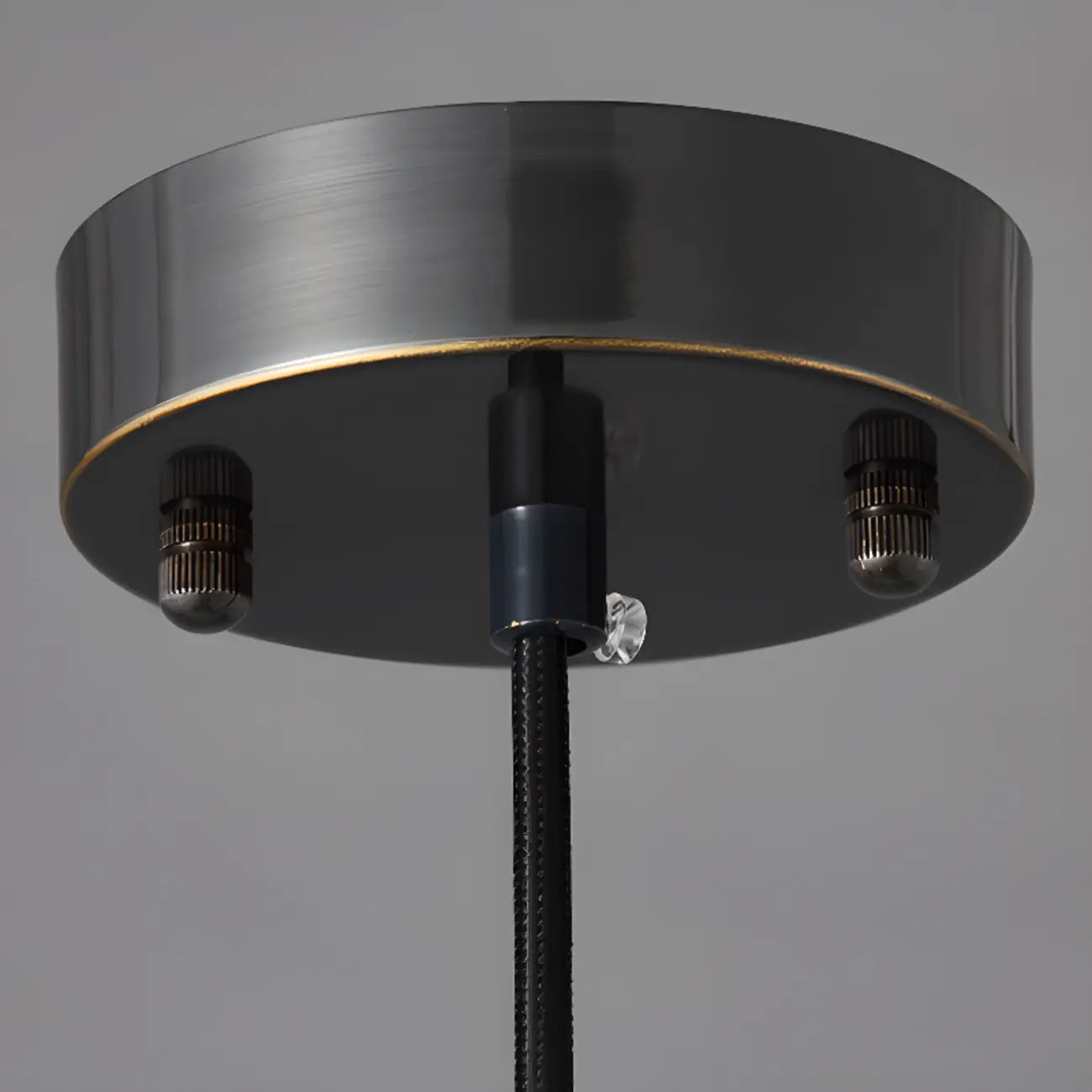 Suspension cylindrique moderne en pierre verte noire