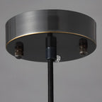 Suspension cylindrique moderne en pierre verte noire