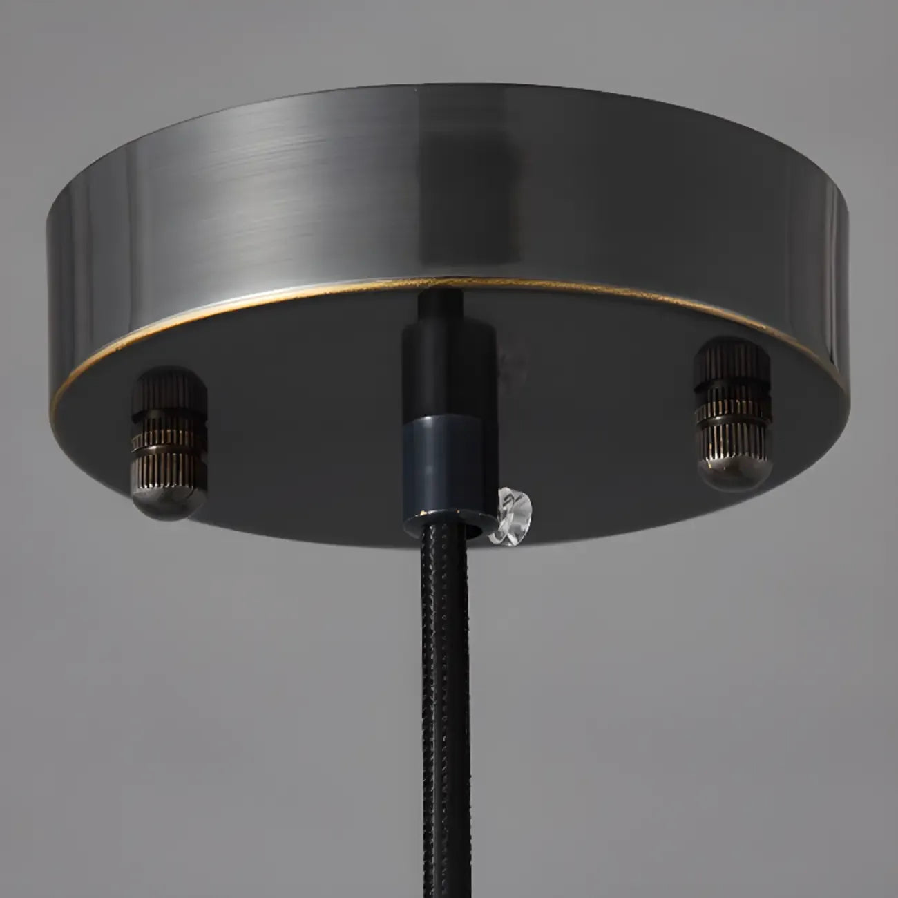 Suspension cylindrique moderne en pierre verte noire