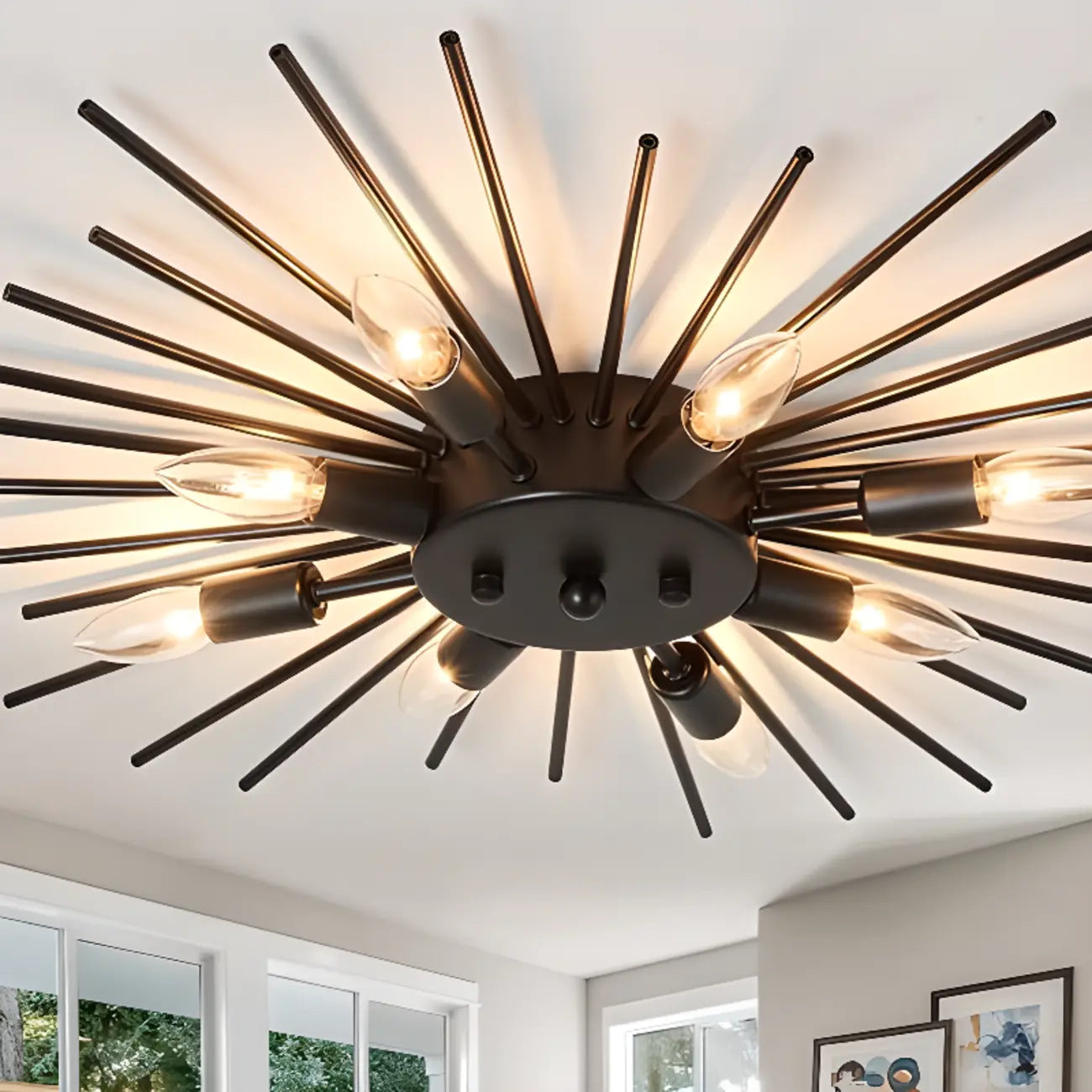 Plafonnier encastré Sputnik à étoile dorée