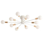 Plafonnier semi-encastré Sputnik doré moderne