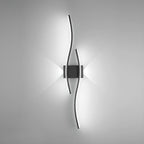 Applique murale linéaire à 4 lumières LED, noir et blanc, pour chambre à coucher