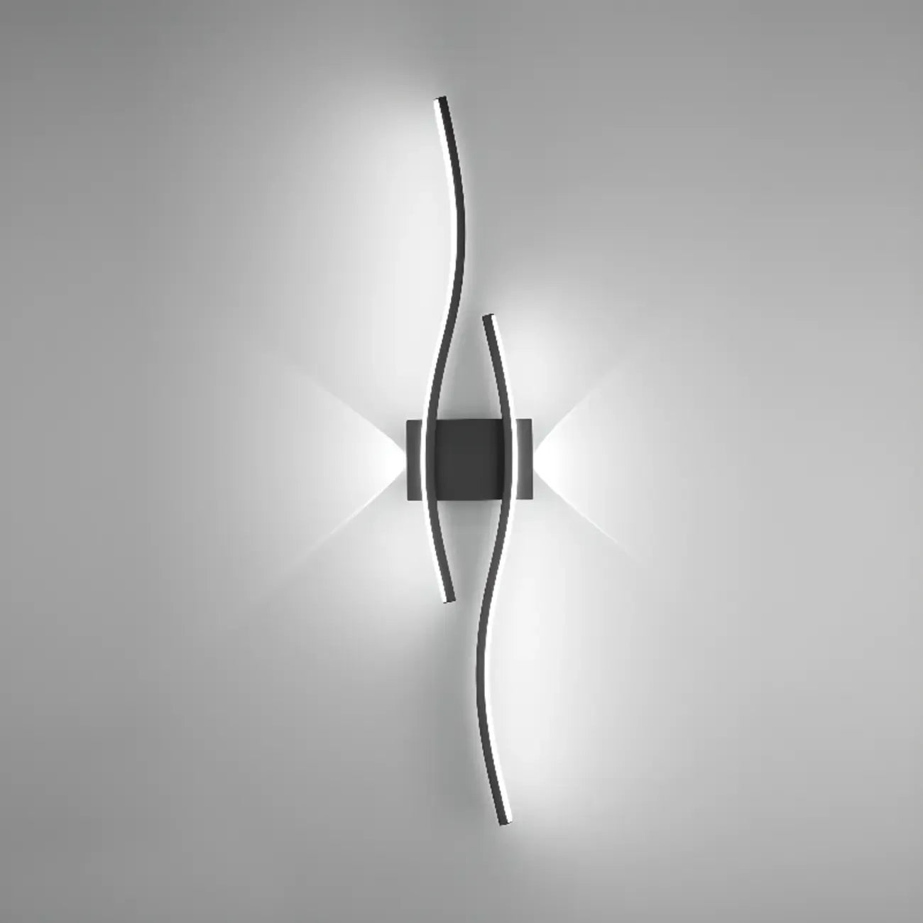 Applique murale linéaire à 4 lumières LED, noir et blanc, pour chambre à coucher