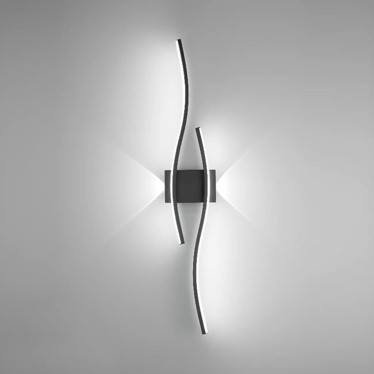 Applique murale linéaire à 4 lumières LED, noir et blanc, pour chambre à coucher