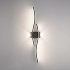 Applique murale linéaire à 4 lumières LED, noir et blanc, pour chambre à coucher