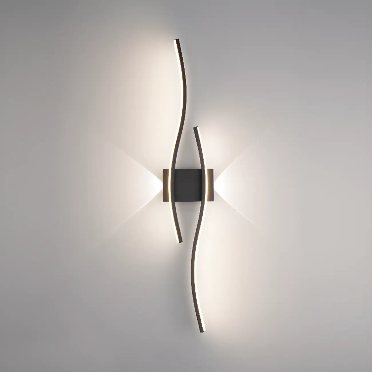 Applique murale linéaire à 4 lumières LED, noir et blanc, pour chambre à coucher