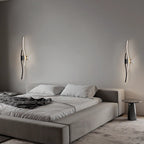 Applique murale linéaire à 4 lumières LED, noir et blanc, pour chambre à coucher