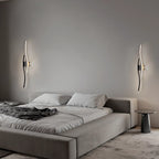 Applique murale linéaire à 4 lumières LED, noir et blanc, pour chambre à coucher