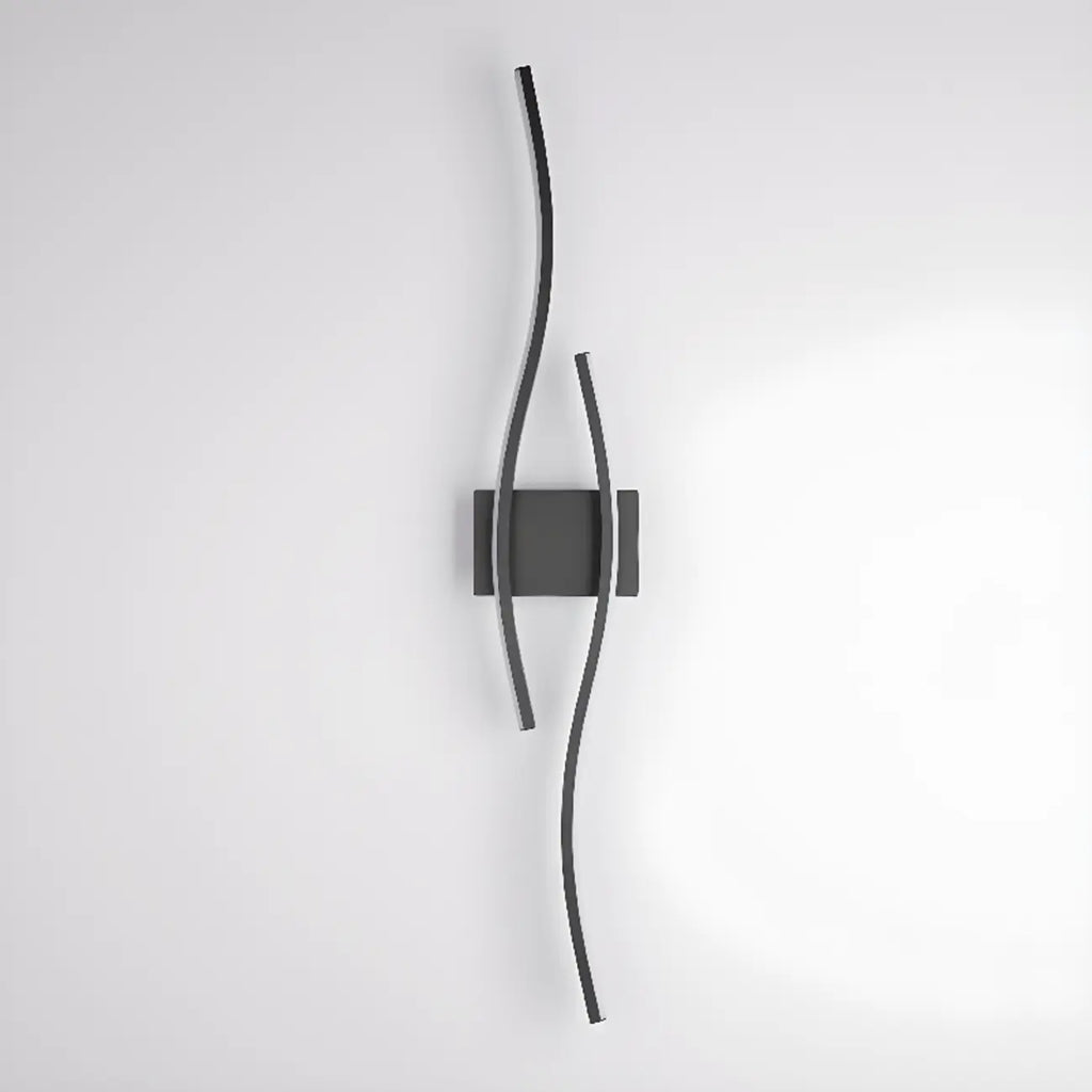 Applique murale linéaire à 4 lumières LED, noir et blanc, pour chambre à coucher
