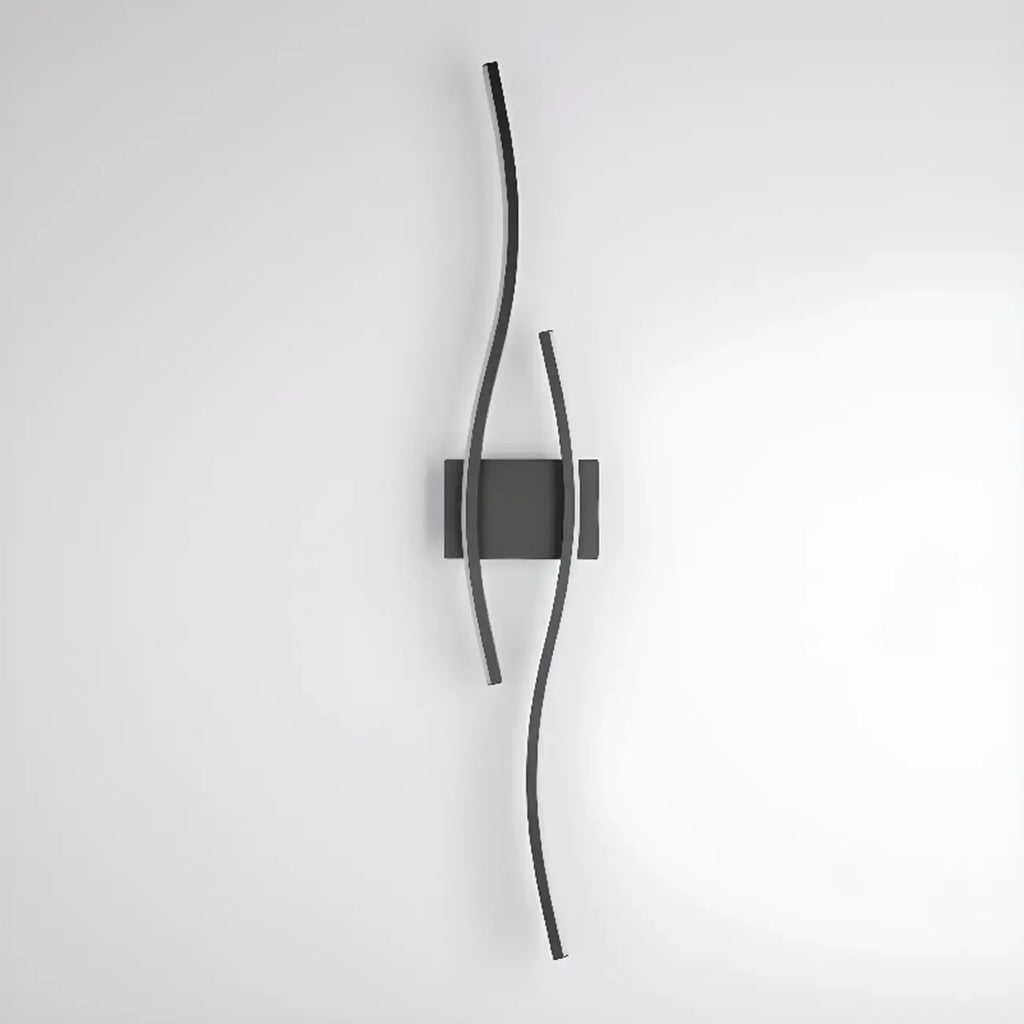 Applique murale linéaire à 4 lumières LED, noir et blanc, pour chambre à coucher
