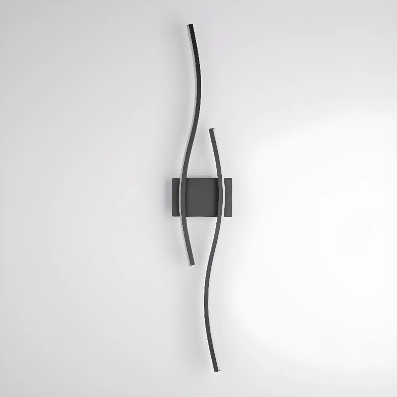 Applique murale linéaire à 4 lumières LED, noir et blanc, pour chambre à coucher