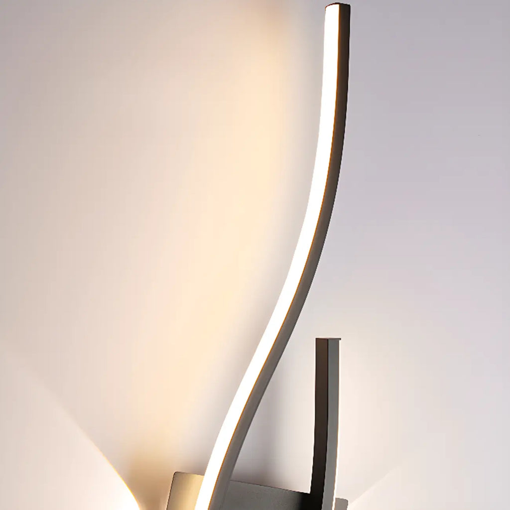 Applique murale linéaire à 4 lumières LED, noir et blanc, pour chambre à coucher