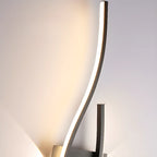 Applique murale linéaire à 4 lumières LED, noir et blanc, pour chambre à coucher