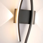 Applique murale linéaire à 4 lumières LED, noir et blanc, pour chambre à coucher