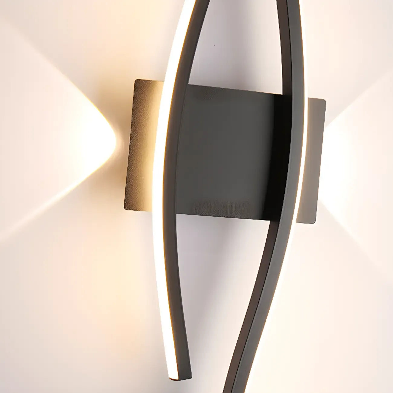 Applique murale linéaire à 4 lumières LED, noir et blanc, pour chambre à coucher