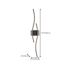 Applique murale linéaire à 4 lumières LED, noir et blanc, pour chambre à coucher