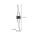Applique murale linéaire à 4 lumières LED, noir et blanc, pour chambre à coucher