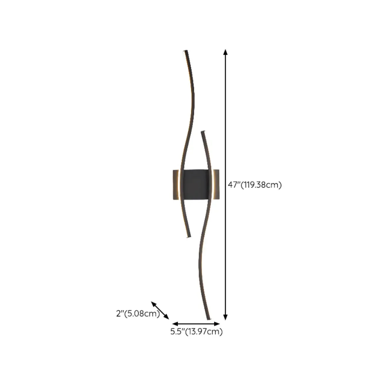 Applique murale linéaire à 4 lumières LED, noir et blanc, pour chambre à coucher