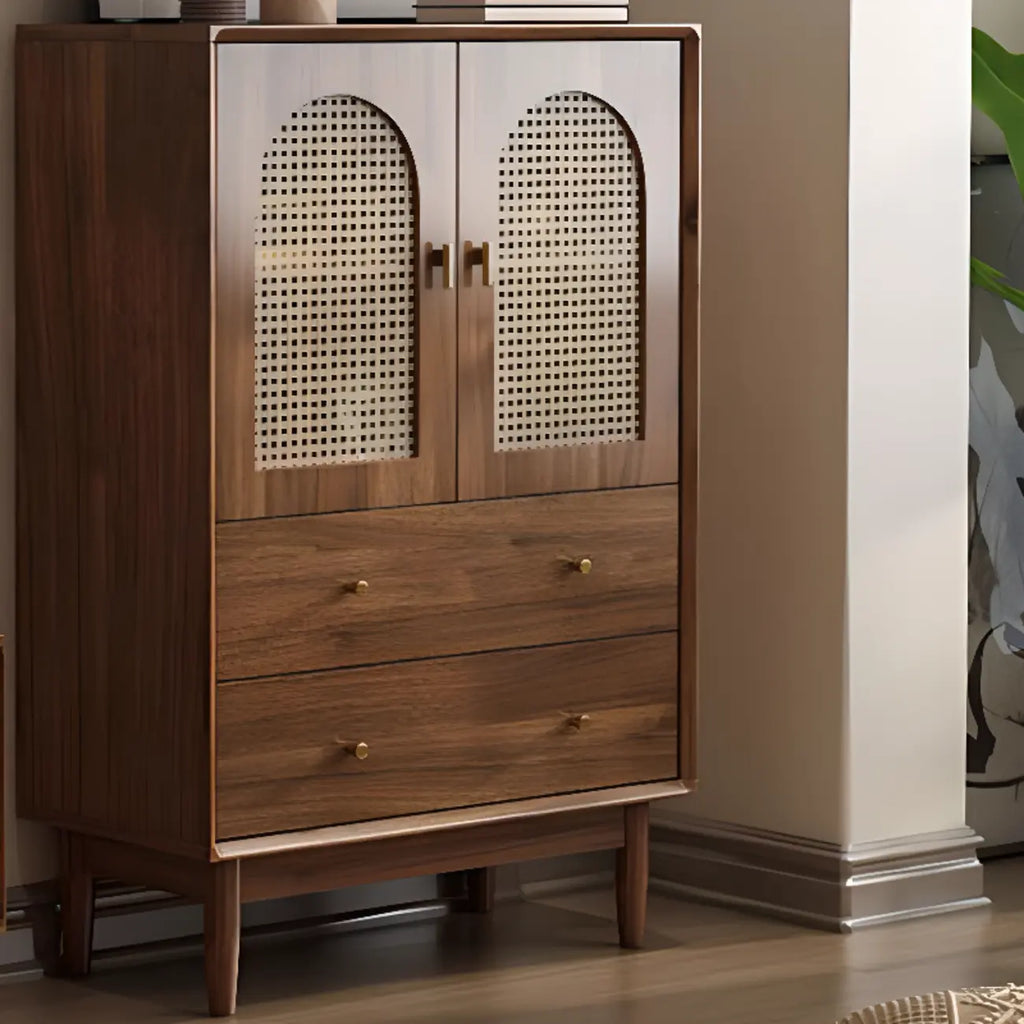 Armoire de rangement moderne et élégante en bois blanc avec portes vitrées