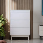 Armoire de rangement moderne et élégante en bois blanc avec portes vitrées