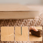 Libreria ad angolo aperta a 6 ripiani a forma di L in legno marrone noce