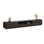 Meuble TV moderne en bois noir avec gestion des câbles